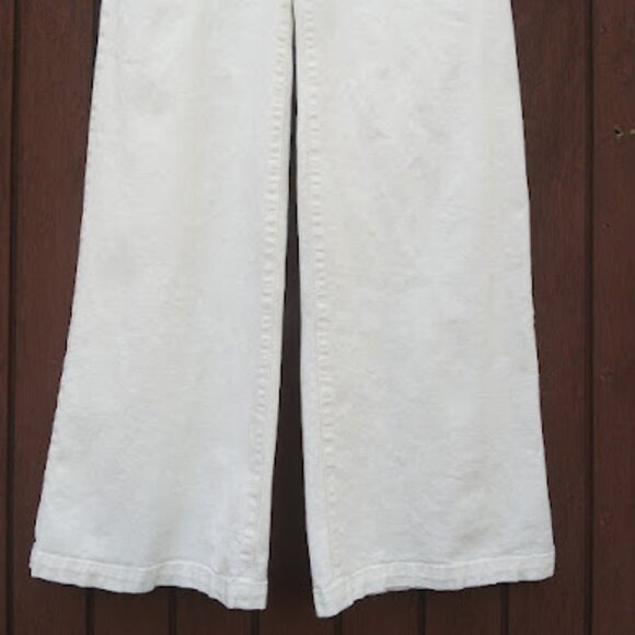 MICHAEL KORS | Ultra Low Rise Wide Leg Off White Pants Early 2000's Y2K Style 6 - Picture 6 of 14